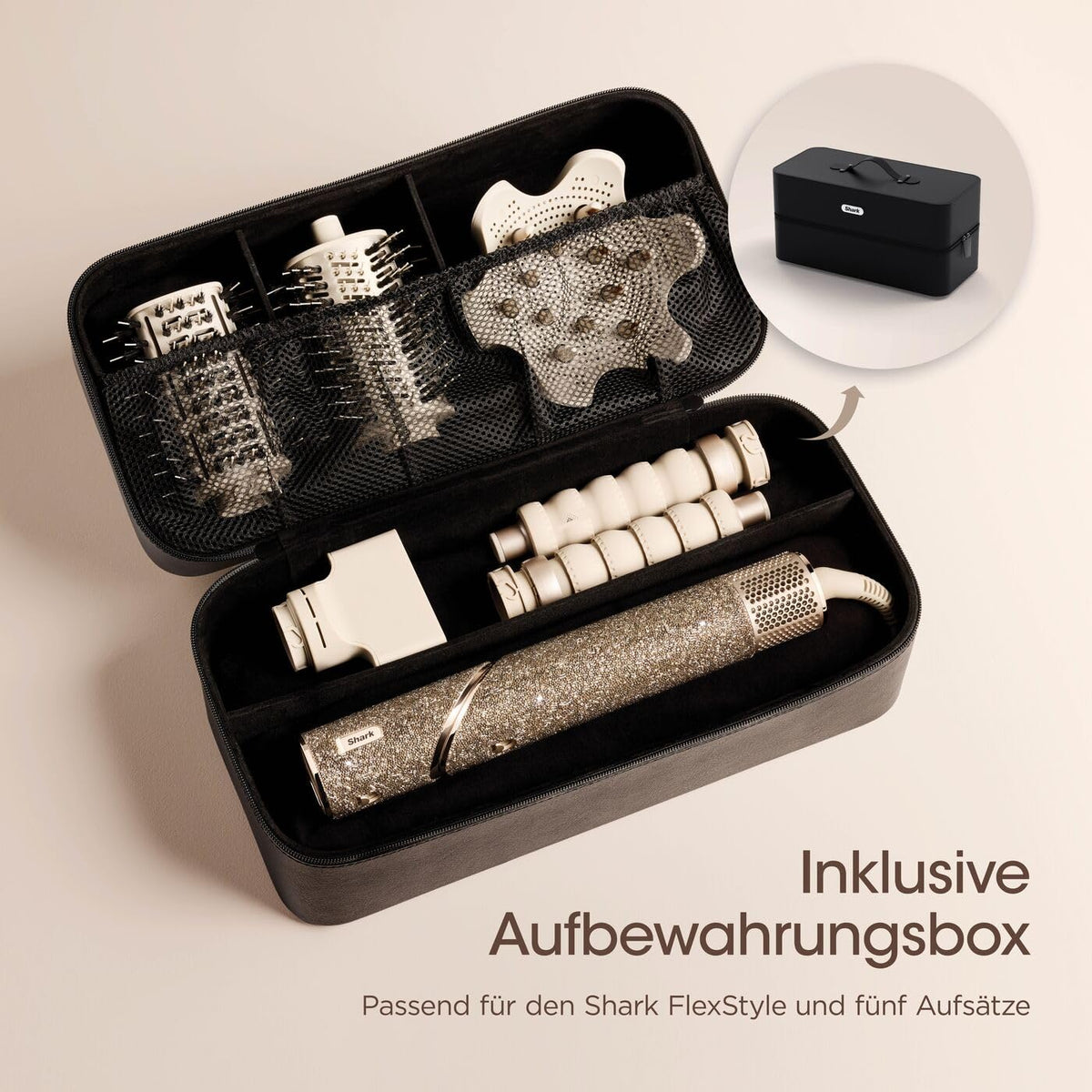 Haarstyler FlexStyle 5-in-1 mit 1650 W 5 Styling-Aufsätzen 32 mm Lockenaufsatz Paddelbürste Diffusor EU-Stecker