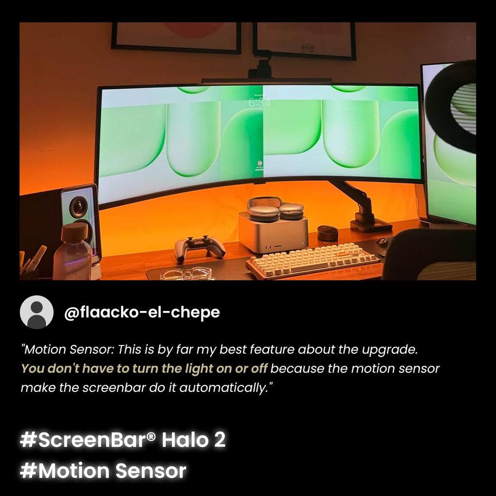 Lampe LED pour écran PC ScreenBar Halo 2 télécommande sans fil luminosité et température de couleur réglables USB