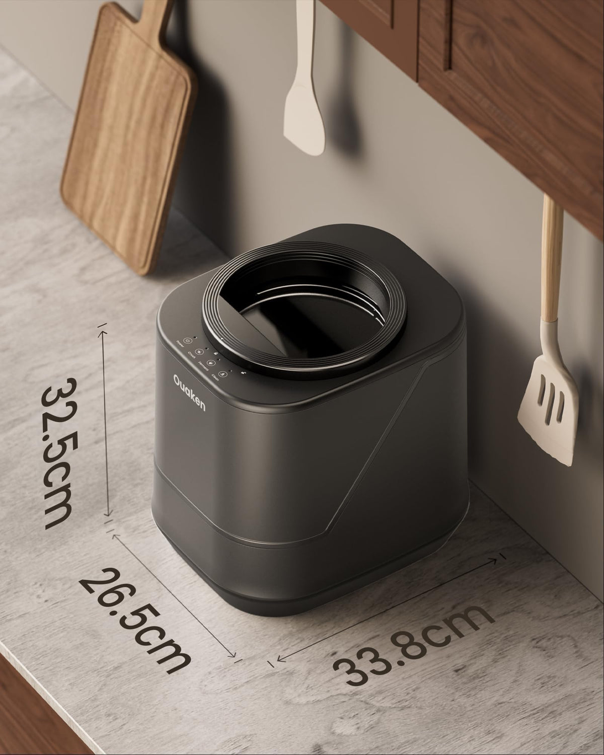 Elektrischer Komposter für die Küche, 4 L Smart Küchenkomposteimer mit 3 Modi und Geruchsarm