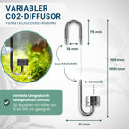 CO2 Anlage Aquarium Komplettset mit 425 g CO2 Flasche Druckminderer Diffusor Dauertest für Aquarien 20 bis 1000 L