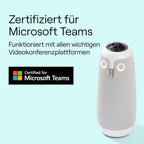 360-Grad-Videokonferenzkamera Meeting Owl 3 mit 1080p HD, Mikrofon und Lautsprecher, automatischem Sprecherfokus und Rauschunterdrückung