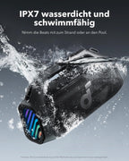 Bluetooth-Lautsprecher Boom 2 Plus 140 W Stereo IPX7 wasserdicht 20 Stunden Akkulaufzeit 30 W Schnellladung integrierte Powerbank