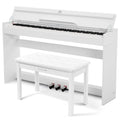 Digitalpiano-Set mit 88 halbgewichteten Tasten, Klavierhocker und 3 Pedalen in Weiß