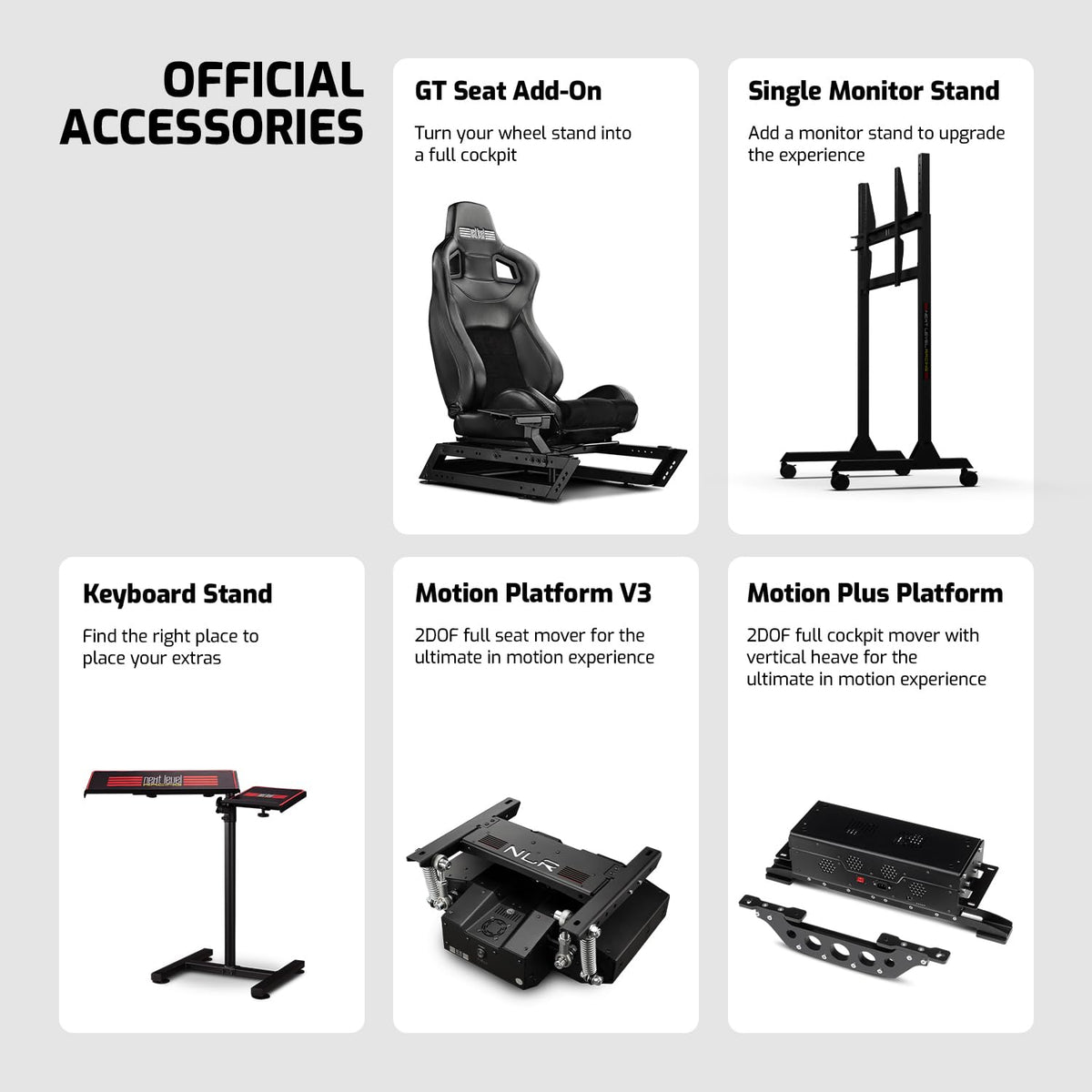 Lenkradständer Wheel Stand 2.0 mit Gaming-Sitz-Schale, zusammenklappbar, kompatibel mit Logitech, Thrustmaster und Fanatec