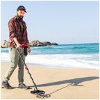 Metalldetektor FINDX PRO mit 28 cm Suchspule, vollständig wasserdicht bis 5 m, 4 Suchmodi, Pinpoint, USB wiederaufladbar, mit Kopfhörern und
