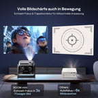 Tragbarer Smart Beamer mit Google TV, 1080p, 4K unterstützt, 500 ANSI Lumen und 20-W-Dolby-Audio