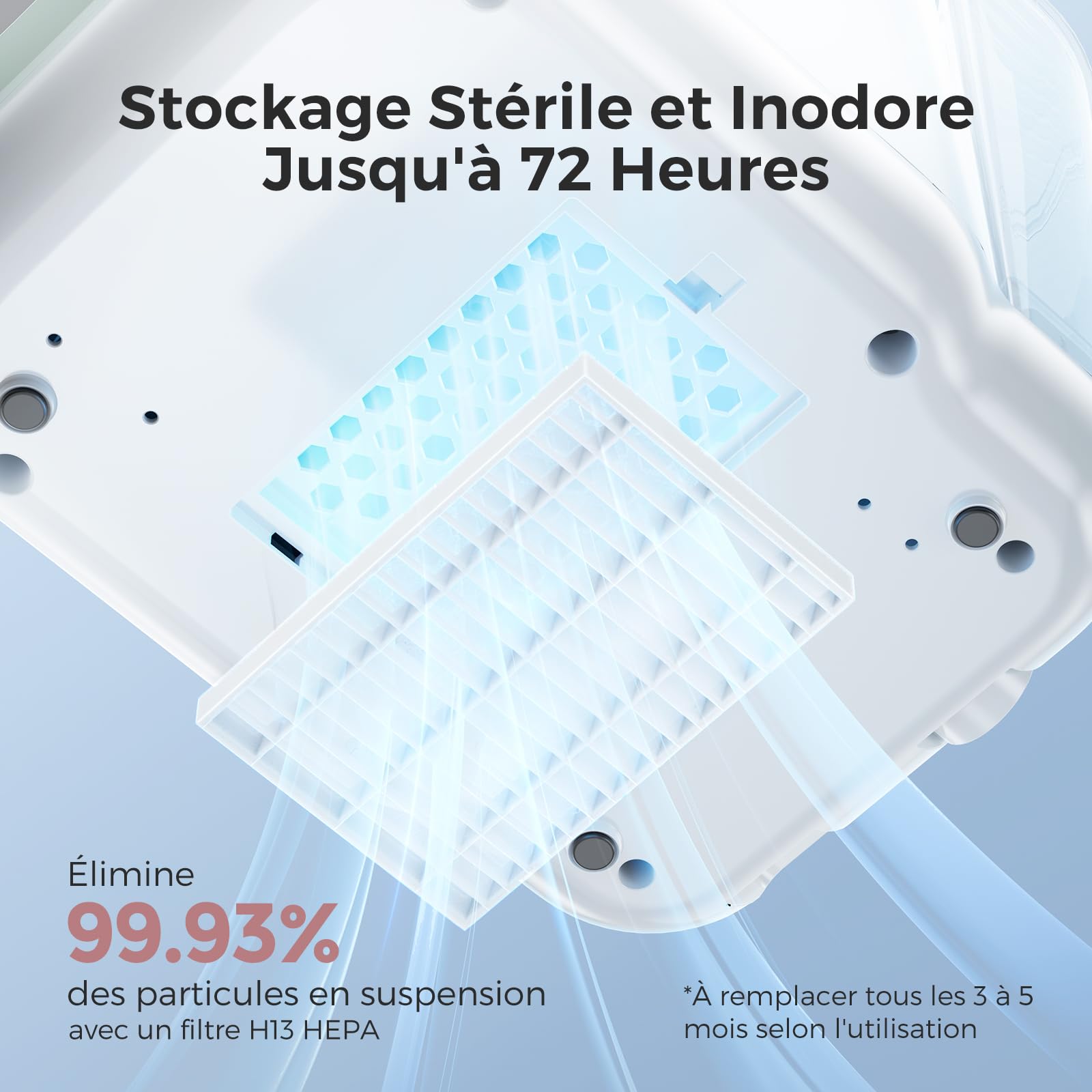 Nettoyeur biberons automatique avec stérilisation vapeur et séchage cycle rapide 19 min pour biberons et accessoires bébé
