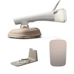 2-in-1 Bügeleisen und Dampfbürste OneTurn, 1800 W, mit StyleMat und hitzebeständigem Dock, weiß