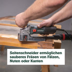 Lackfräse zum Entfernen von Farben und Lacken, 850 W, 4 m Kabel, mit 4 Hartmetallklingen und metaBOX 145