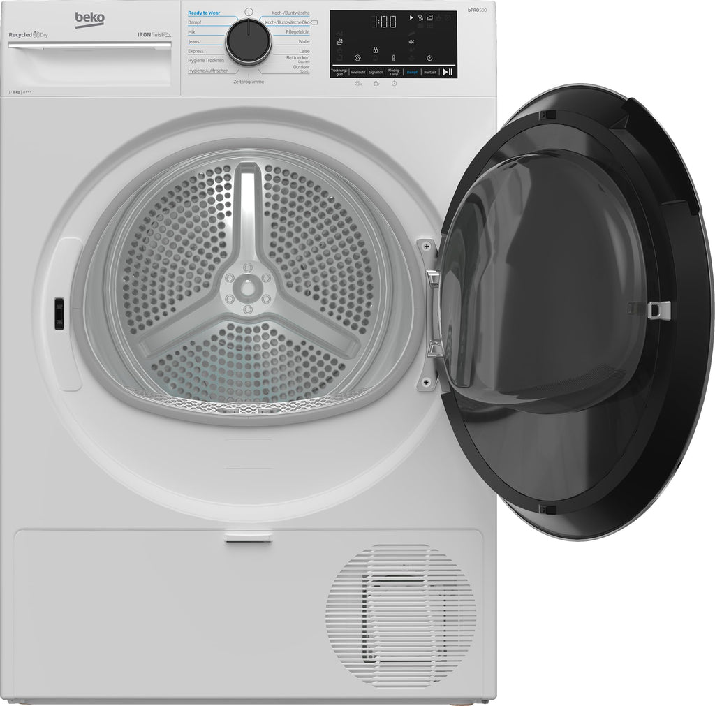 Wärmepumpentrockner B5T4824IF 8 kg Frontlader mit Dampffunktion und AquaWave Schontrommel Weiß