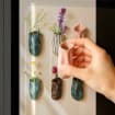 Vase magnétique suspendu en céramique, 8-9 cm, aimanté pour réfrigérateur