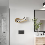 Porte-papier hygiénique mural en bois, étagère de rangement flottante pour plusieurs rouleaux