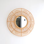 Miroir mural rotin 58 cm Bohème rond