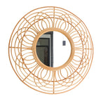 Miroir mural rotin 58 cm Bohème rond