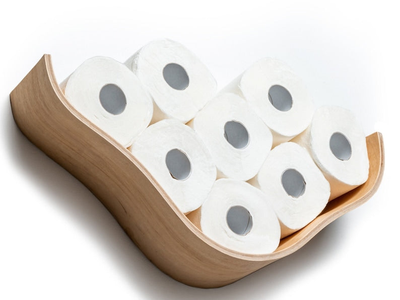 Porte-papier hygiénique mural en bois de chêne avec étagère nuage, support flottant pour salle de bain, organiseur TP