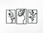 Décoration murale en bois fleurs 3D | Suspension murale botanique