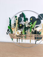 Tenture murale fleurs sauvages style bohème rustique - Décoration intérieure naturelle avec arrangements floraux