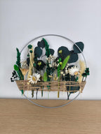 Tenture murale fleurs sauvages style bohème rustique - Décoration intérieure naturelle avec arrangements floraux