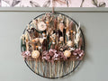 Cercle de Fleurs Sauvages Préservées et Séchées – Décoration Murale Bohème Rustique