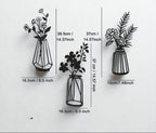 Décoration murale métal silhouette vase noir 37 cm