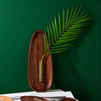 Vase mural en bois avec tube en verre - Style scandinave