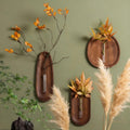 Vase mural en bois avec tube en verre - Style scandinave