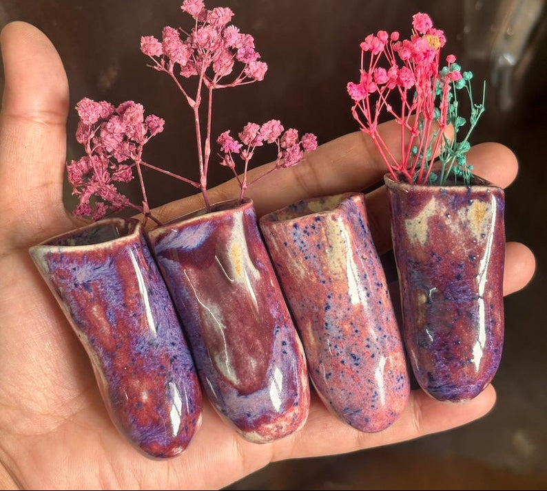 Vase magnétique suspendu en céramique, 8-9 cm, aimanté pour réfrigérateur