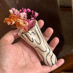 Vase mural en céramique à rayures ondulées 13-14 cm pour plantes succulentes