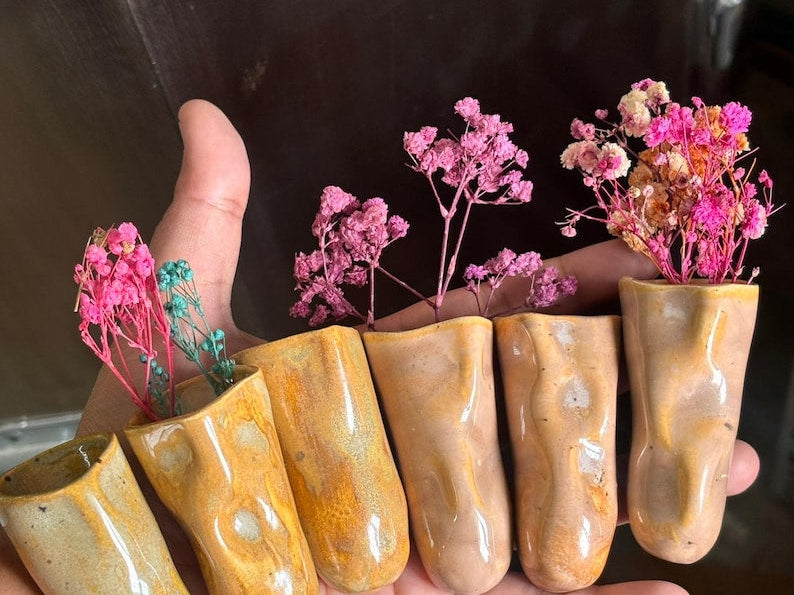 Vase magnétique suspendu en céramique, 8-9 cm, aimanté pour réfrigérateur