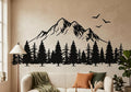 Décor mural adhésif Forêt de Montagne – Grande fresque nature aventureuse pour chambre, salon