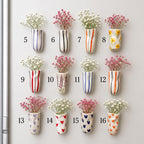 Vase magnétique suspendu en céramique, 8-9 cm, aimanté pour réfrigérateur