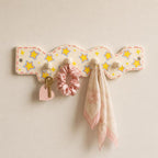 Porte-manteau mural en céramique étoilé, crochet ondulé pastel, organisateur d'entrée 27 cm