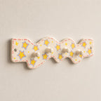Porte-manteau mural en céramique étoilé, crochet ondulé pastel, organisateur d'entrée 27 cm