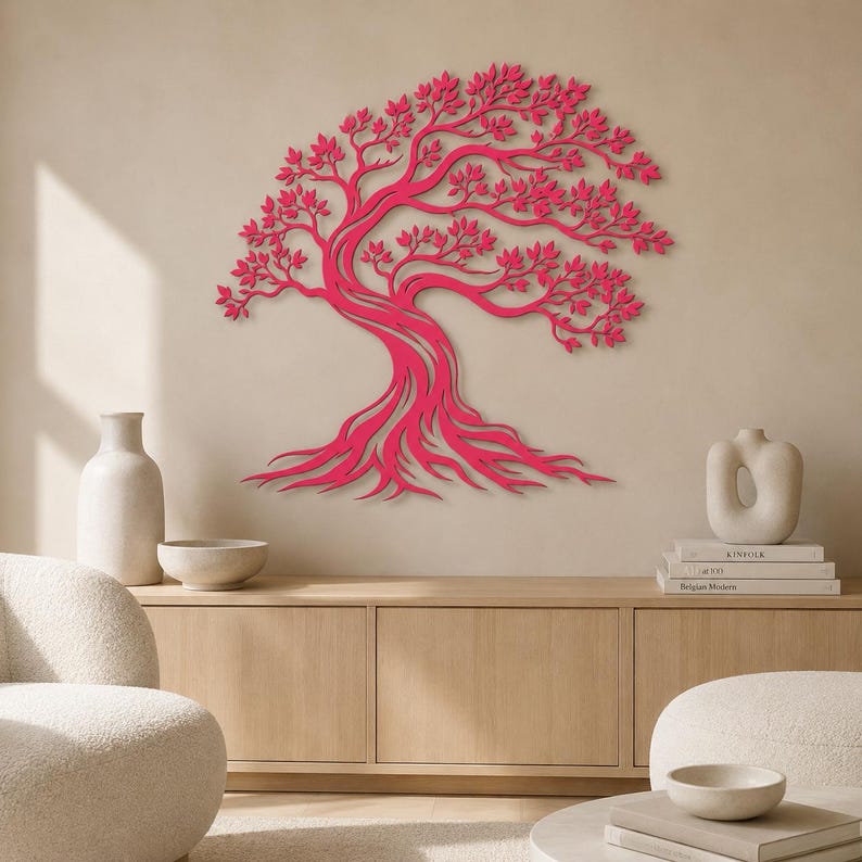 Lebensbaum-Wandbild aus Metall – Naturinspirierte Baumdekoration für Wand und Wohnraum