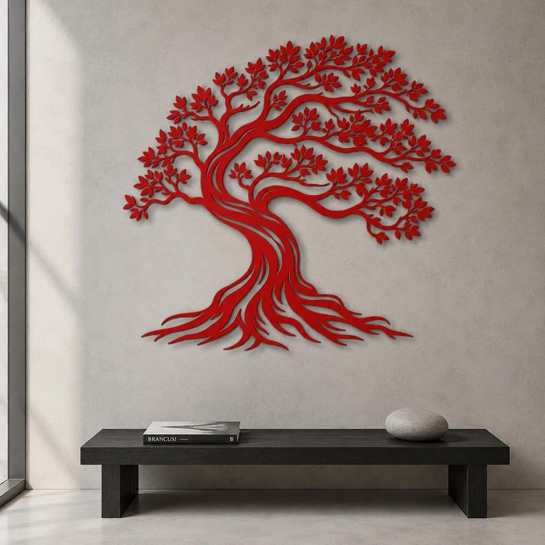 Lebensbaum-Wandbild aus Metall – Naturinspirierte Baumdekoration für Wand und Wohnraum
