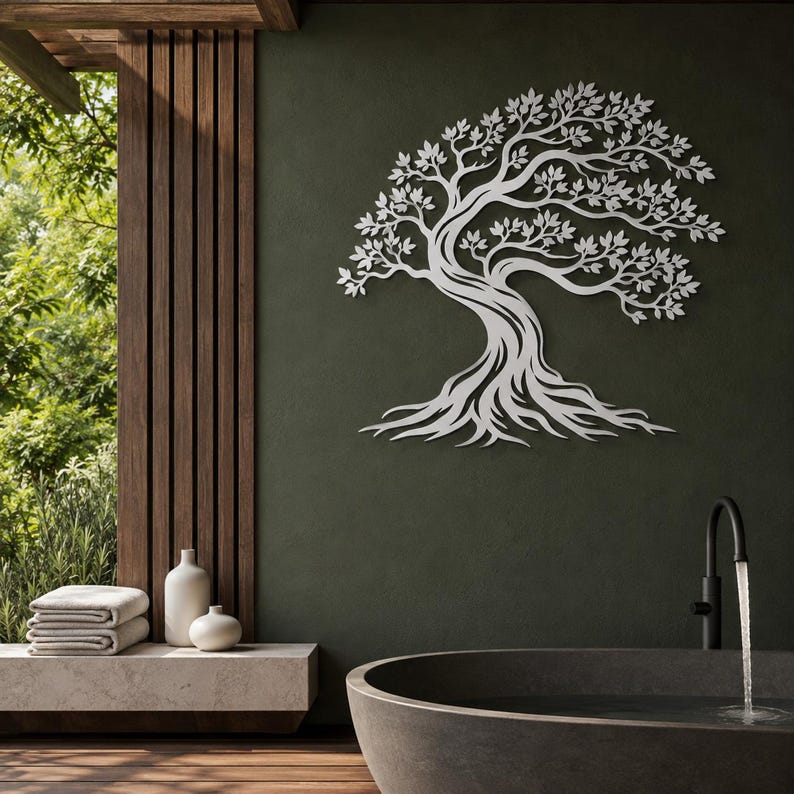 Lebensbaum-Wandbild aus Metall – Naturinspirierte Baumdekoration für Wand und Wohnraum