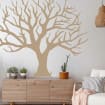 Sticker mural arbre hiver, grand arbre sans feuilles, décoration murale bohème, vinyle neutre
